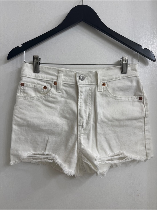 Levi's Pants - Levi's White High Rise Denim Shorts